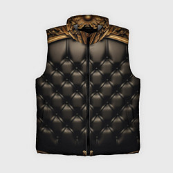 Женский жилет Лакшери текстура из натуральной кожи, цвет: 3D-светло-серый