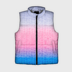 Женский жилет Tie-dye color gradient: pink-blue