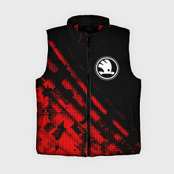 Женский жилет Skoda sport grunge, цвет: 3D-красный