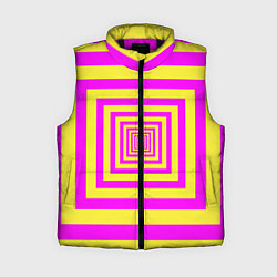 Женский жилет Удаление квадратов - оптический коридор желтый