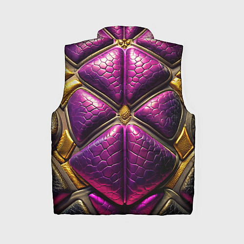 Женский жилет Текстурная кожа в космическом стиле костюма жука / 3D-Черный – фото 2