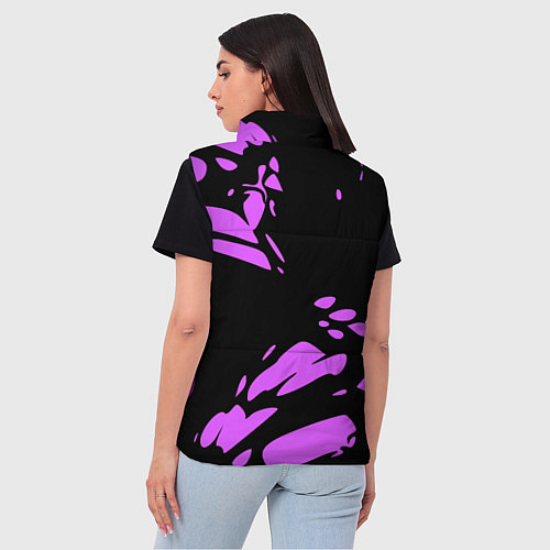 Женский жилет Фиолетовая абстракция / 3D-Светло-серый – фото 4