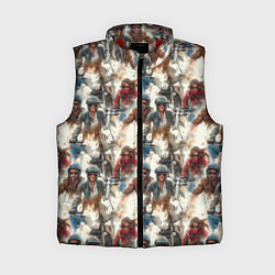 Женский жилет Акварель -мотогонщики, цвет: 3D-красный