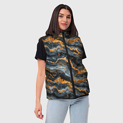 Женский жилет Мраморное золото, цвет: 3D-черный — фото 2