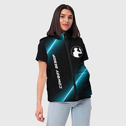 Женский жилет Cowboy Bebop неоновые лампы, цвет: 3D-черный — фото 2