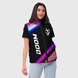 Женский жилет Doom speed game lights, цвет: 3D-черный — фото 2