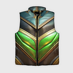 Женский жилет Футуристичная объемная текстура из кожи