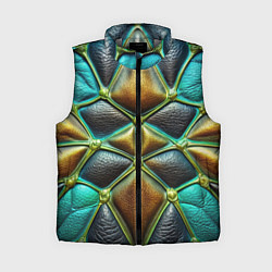 Женский жилет Объемная футуристичная объемная текстура из кожи, цвет: 3D-светло-серый