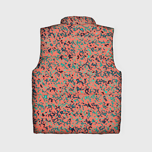 Женский жилет Розово-бирюзовый абстрактный / 3D-Черный – фото 2