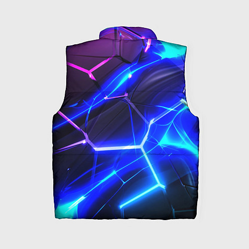 Женский жилет Микс разломленных плит и неоновое свечения / 3D-Черный – фото 2