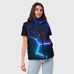 Женский жилет Микс из разломленных плит и неоновое свечения, цвет: 3D-красный — фото 2