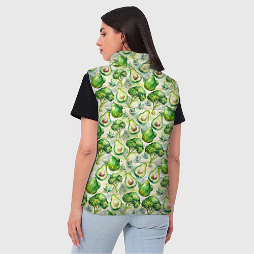 Женский жилет Авокадо и брокколи / 3D-Красный – фото 4