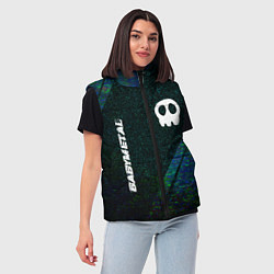 Женский жилет Babymetal glitch blue, цвет: 3D-черный — фото 2