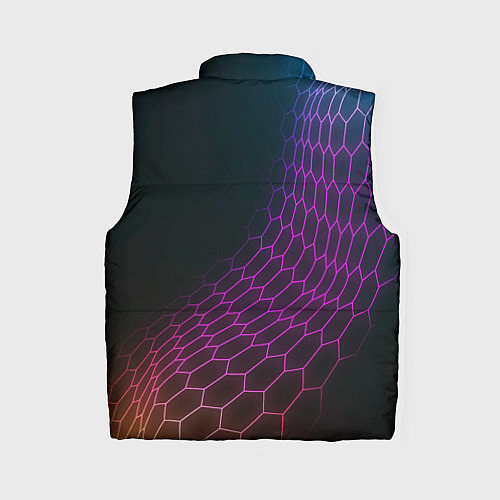 Женский жилет Mitsubishi neon hexagon / 3D-Черный – фото 2