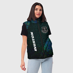 Женский жилет Everton glitch blue, цвет: 3D-черный — фото 2