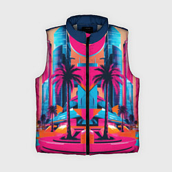 Женский жилет Пальмы среди небоскребов