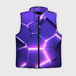 Женский жилет Фиолетовые плиты с розовым свечением