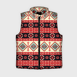 Женский жилет Этнический геометрический узор, цвет: 3D-красный
