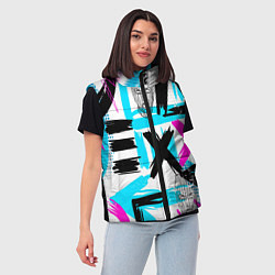 Женский жилет Маска гопника, цвет: 3D-черный — фото 2