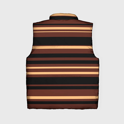 Женский жилет Полосатый коричневый / 3D-Черный – фото 2