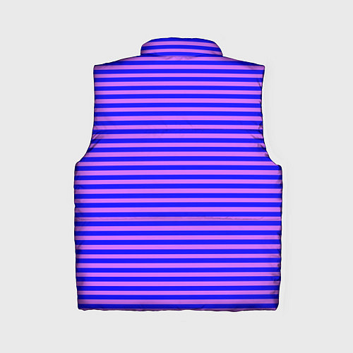 Женский жилет Сине-сиреневый в тонкую полоску / 3D-Черный – фото 2