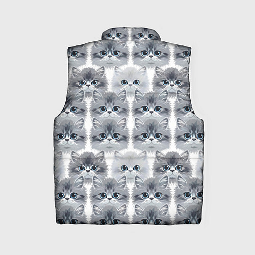 Женский жилет Серые котята / 3D-Светло-серый – фото 2