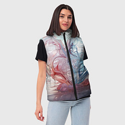 Женский жилет Сердце - плазменная текстура, цвет: 3D-красный — фото 2