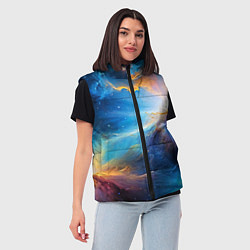 Женский жилет Космический пейзаж - галактики, цвет: 3D-красный — фото 2