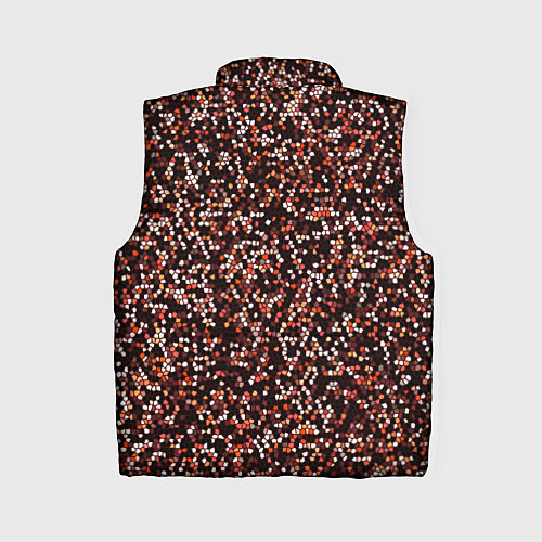 Женский жилет Тёмный красный паттерн мелкая мозаика / 3D-Черный – фото 2