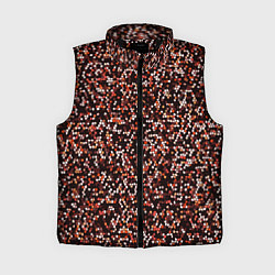Женский жилет Тёмный красный паттерн мелкая мозаика