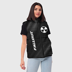 Женский жилет Fallout metal game lines, цвет: 3D-черный — фото 2