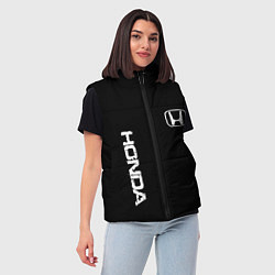 Женский жилет Honda white logo auto, цвет: 3D-красный — фото 2