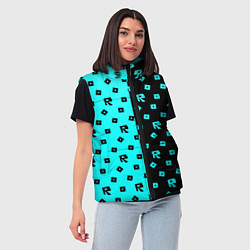 Женский жилет Roblox mobile game pattern, цвет: 3D-светло-серый — фото 2