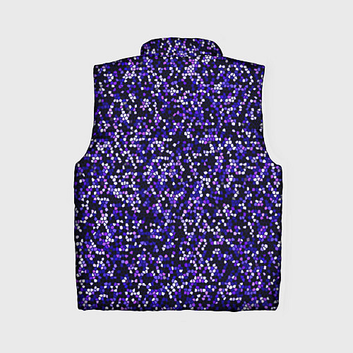 Женский жилет Мелкая мозаика паттерн фиолетовый / 3D-Черный – фото 2