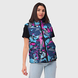 Женский жилет Яркий абстрактный узор для спорта, цвет: 3D-светло-серый — фото 2