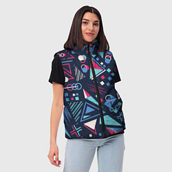 Женский жилет Яркий абстрактный узор для спорта, цвет: 3D-светло-серый — фото 2