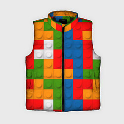 Женский жилет Блоки цветового конструктора, цвет: 3D-черный