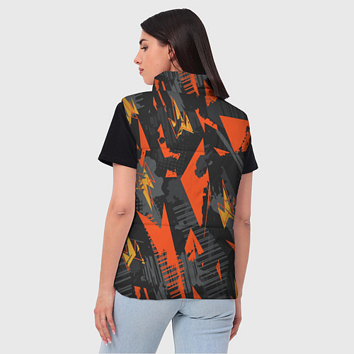 Женский жилет Яркий абстрактный узор для спорта / 3D-Красный – фото 4