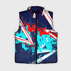 Женский жилет Яркий абстрактный узор для спорта, цвет: 3D-красный