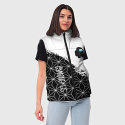 Женский жилет Among us mobile game retro, цвет: 3D-светло-серый — фото 2