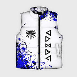 Женский жилет Ведьмак лого краски, цвет: 3D-черный