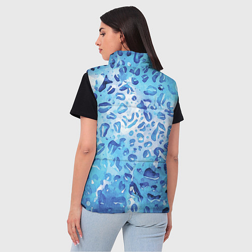 Женский жилет Абстракция паттерн воды и неба / 3D-Красный – фото 4