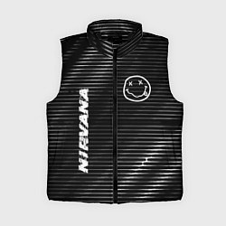 Женский жилет Nirvana metal rock lines, цвет: 3D-черный