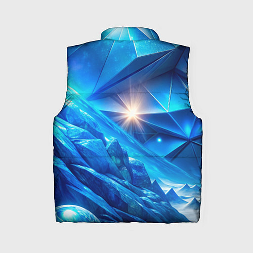 Женский жилет Синяя объемная абстракция со вспышкой / 3D-Красный – фото 2