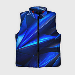 Женский жилет Синяя геометрическая абстракция