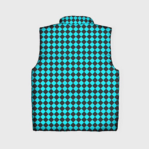 Женский жилет Паттерн клеточка / 3D-Черный – фото 2