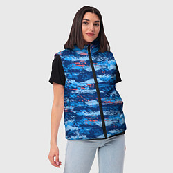 Женский жилет Яркий абстрактный рисунок для спорта, цвет: 3D-светло-серый — фото 2