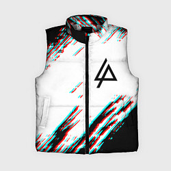 Женский жилет Linkin park краски глитч, цвет: 3D-светло-серый