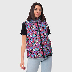 Женский жилет Смеющиеся монстры, цвет: 3D-светло-серый — фото 2