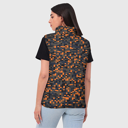 Женский жилет Пиксели камуфляжная текстура / 3D-Красный – фото 4